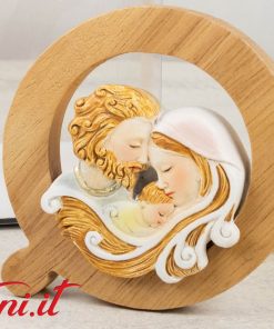 Icona Sacra Famiglia Legno con Confezione