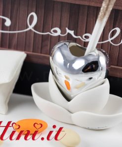 Diffusore Love Cuore Argento con Kit Essenza Stick Glitterati