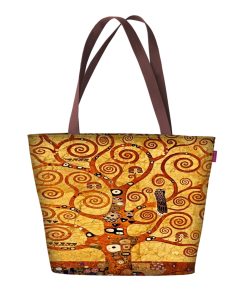 Golden Tree Borsa A Spalla In Tela Linea Holiday Bertoni