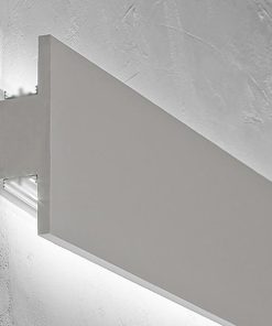 Cornice per led in gesso illuminazione indiretta da parete effetto bi-emissione Art77