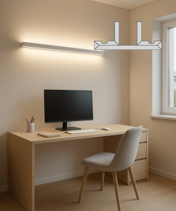 Cartongesso preassemblato Profilo Led per trave con doppia emissione in gesso rivestito DS9020