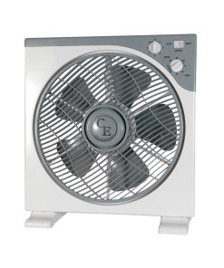 Cornwall Electronics Box Fan Ventilatore con Timer e Griglia Rotante Tre Velocità 40cm 50W
