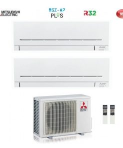 MITSUBISHI – CLIMATIZZATORE INVERTER DUAL 12000+12000 12+12 BTU CLASSE A+++ MSZ-AP_VGK MXZ-2F53VF GAS R32 WIFI INTEGRATO